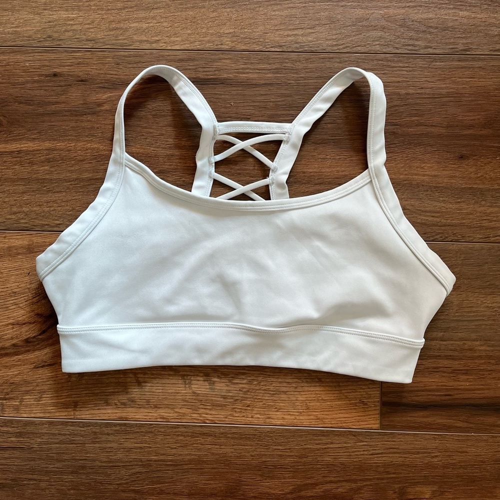 White sports bra